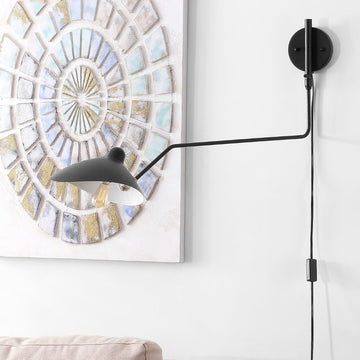 Frank 35" Iron Retro Swing LED Wall Sconce - JONATHAN Y